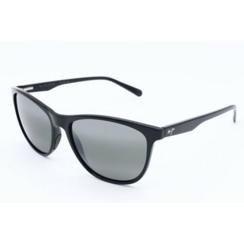 Maui Jim Sugar Cane MJ 783-02 Square Black Sunglasses Gray Polarized Lenses (B)